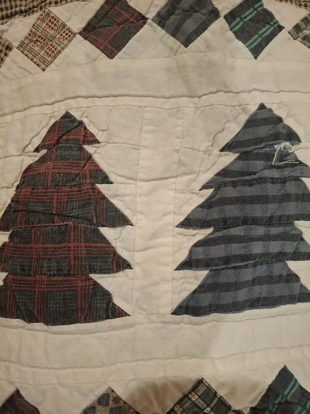 Handmade Patchwork Woodland Quilted Throw 45